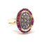 Bague 55 Bague rubis et diamants en or rose 14 carats 58 Facettes BVP-BAG-0090