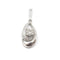 Pendentif Pendentif cœur ancien en or blanc 18 carats et diamant 58 Facettes BVP-PEN-0091