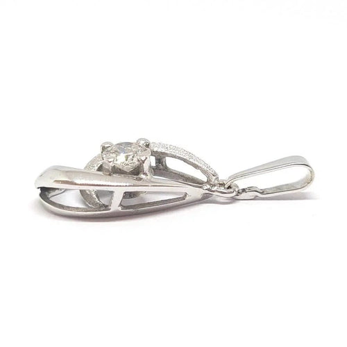 Pendentif Pendentif cœur ancien en or blanc 18 carats et diamant 58 Facettes BVP-PEN-0091
