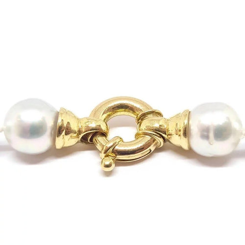 Collier Collier de perles dorées et blanches en or jaune 18 carats 58 Facettes BVP-COL-0092