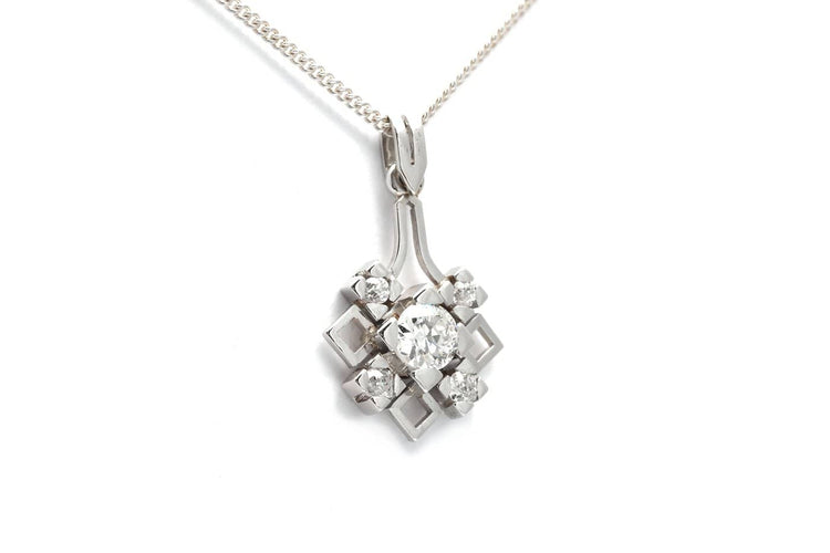 Pendentif Art Déco - Pendentif en platine et diamants taille ancienne 58 Facettes 24021