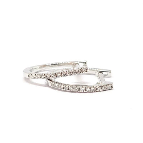 Boucles d'oreilles Boucles d'oreilles créoles en or blanc 18 carats et diamants 58 Facettes BVP-BDO-0093