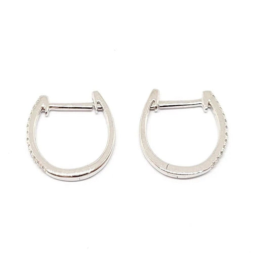 Boucles d'oreilles Boucles d'oreilles créoles en or blanc 18 carats et diamants 58 Facettes BVP-BDO-0093