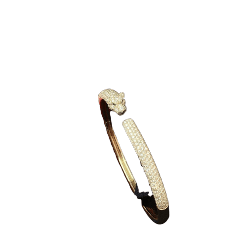 Cartier Panthère - Bracelet en or jaune, diamants, émeraudes et onyx 58 Facettes jnci167
