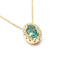 Collier Collier entourage émeraude et diamants en or jaune 18 carats 58 Facettes BVP-COL-0097