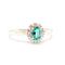 Bague 54 Bague en or blanc 18 carats, émeraude et diamants 58 Facettes BVP-BAG-0098