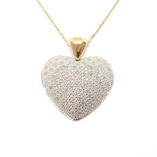 Collier Collier cœur en or jaune 18 carats et diamants 58 Facettes BVP-COL-0101