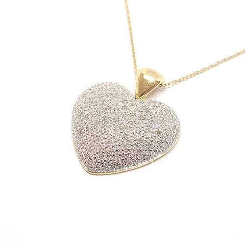 Collier Collier cœur en or jaune 18 carats et diamants 58 Facettes BVP-COL-0101