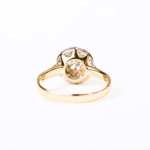 Anillo antiguo con orla de diamantes en oro y platino_reverso.jpg