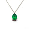 Collier Collier solitaire en or blanc 18 carats avec émeraude 58 Facettes BVP-COL-0106
