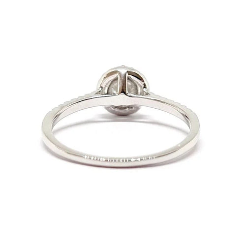 Bague 54 Solitaire - Bague en or blanc 18 carats et diamants 58 Facettes BVP-BIJ-0107