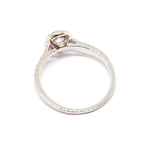 Bague 54 Solitaire - Bague en or blanc 18 carats et diamants 58 Facettes BVP-BIJ-0107