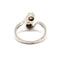 Bague 57 Bague Toi & Moi en or blanc 18 carats et platine, diamant et perle 58 Facettes BVP-BAG-0109