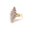 Bague 54 Bague marquise en or jaune et blanc 18 carats sertie de diamants 58 Facettes BVP-BAG-0110