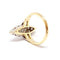 Bague 54 Bague marquise en or jaune et blanc 18 carats sertie de diamants 58 Facettes BVP-BAG-0110