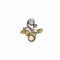 Bague 55 Bague toi & moi vintage en or jaune 18 carats, platine, perle et diamants 58 Facettes BVP-BAG-0002