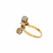 Bague 55 Bague toi & moi vintage en or jaune 18 carats, platine, perle et diamants 58 Facettes BVP-BAG-0002