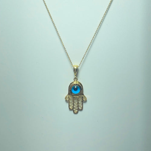 Pendentif Pendentif Main de Fatma en or jaune 18 carats 58 Facettes 250352