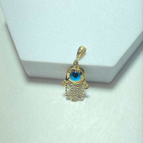 Pendentif Pendentif Main de Fatma en or jaune 18 carats 58 Facettes 250352