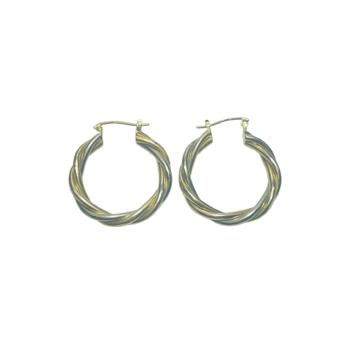 Boucles d'oreilles Boucles d'oreilles créoles torsadées en or 18 carats 58 Facettes 250218