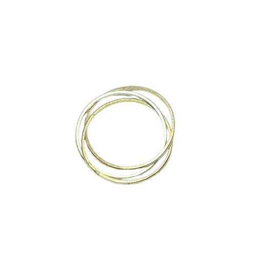 Bague 57 Bague à trois anneaux en or jaune 18K 58 Facettes 250260