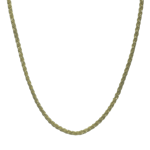 Collier Collier maille texturée en or jaune 18K 58 Facettes 250128
