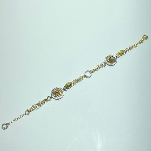 Bracelet Bracelet - Bracelet avec médaillons décoratifs en or jaune 58 Facettes 250297