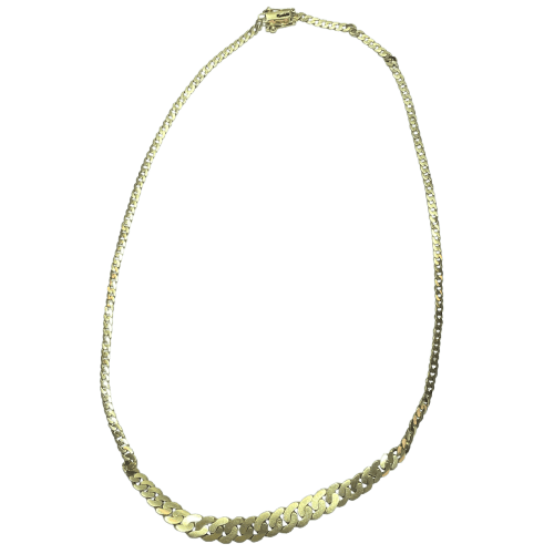 Collier Collier maille gourmette plate en or jaune 58 Facettes 250251