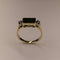 Bague 56 Bague - Tourmaline verte et diamants en or jaune 14 carats 58 Facettes 250112