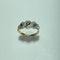 Bague Bague trilogie saphir et diamants en or jaune 58 Facettes 250196