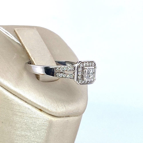 Bague Bague - Diamants en or blanc 18 carats 58 Facettes 250168