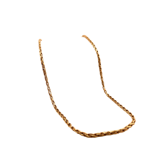 Collier Collier en chaîne torsadée en or jaune 58 Facettes 250157