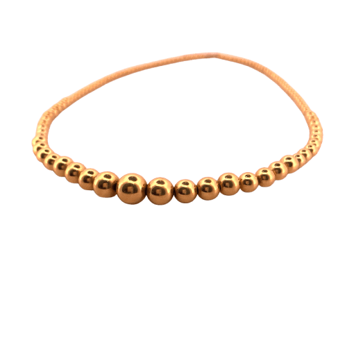 Collier Collier avec boules en or jaune 18 carats 58 Facettes 250192
