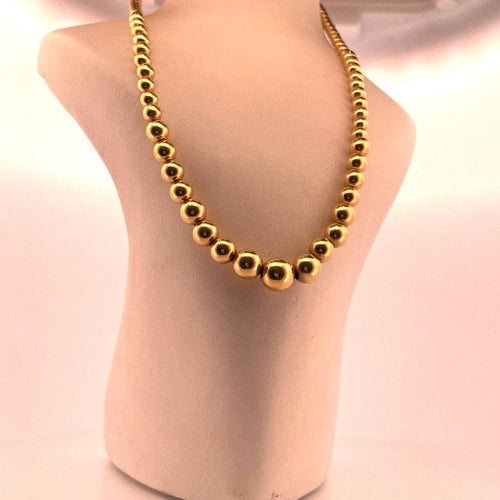 Collier Collier avec boules en or jaune 18 carats 58 Facettes 250192