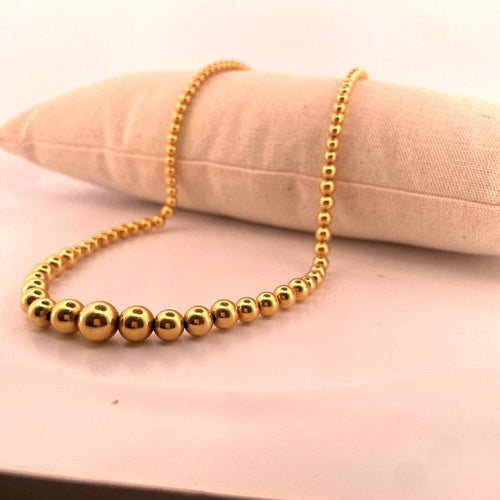 Collier Collier avec boules en or jaune 18 carats 58 Facettes 250192