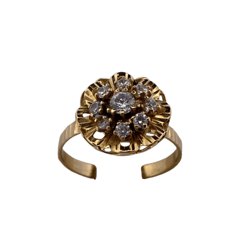Bague Bague florale en or jaune 18 carats 3,13 g 58 Facettes 250129