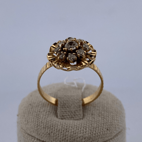Bague Bague florale en or jaune 18 carats 3,13 g 58 Facettes 250129