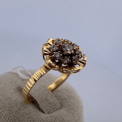 Bague Bague florale en or jaune 18 carats 3,13 g 58 Facettes 250129