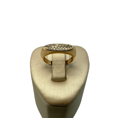 Bague Bague pavée scintillante en or jaune 58 Facettes 250003