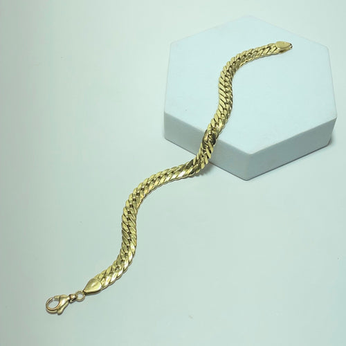 Bracelet Gourmette - Bracelet en or jaune 18 carats 58 Facettes 260007