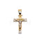 Pendentif Pendentif croix bicolore en or 18 carats 58 Facettes 4721012