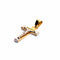 Pendentif Pendentif croix bicolore en or 18 carats 58 Facettes 4721012