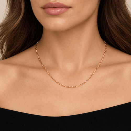 Collier Collier chaîne rolo diamantée en or jaune 18 carats 58 Facettes FA00OG02BMAFB