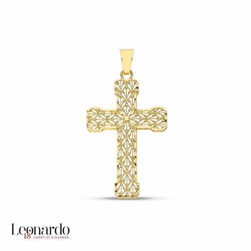 Pendentif Croix - Pendentif en or jaune 18 carats 58 Facettes NA00OG040CBSE