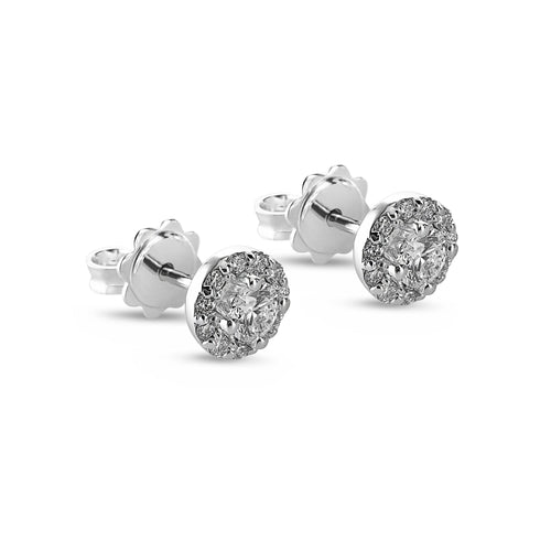 Boucles d'oreilles Jennifer HRD Antwerp - Boucles d'oreilles en or 18k et diamants 58 Facettes