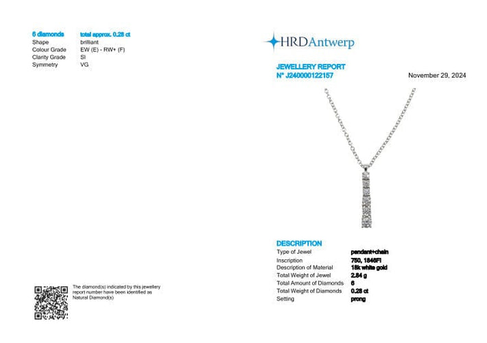 Pendentif Scarlett HRD Antwerp - Pendentif en or 18k et diamants 58 Facettes SCP9PBROB