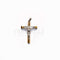 Pendentif Pendentif croix bicolore en or 18 carats 58 Facettes 47298187