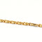 Two-tone necklace - 18k gold flat chain 50 cm 
