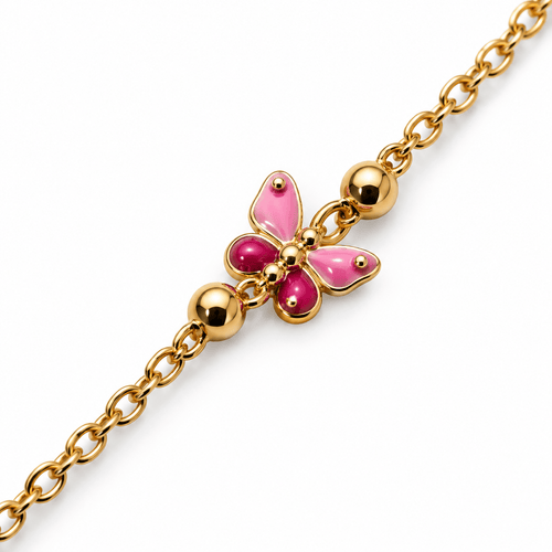 Bracelet Bracelet papillon en or jaune 18 carats émaillé 58 Facettes CA02OG02C0HFC