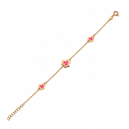 Bracelet Bracelet trèfles à quatre feuilles en or jaune 18 carats 58 Facettes 47298774
